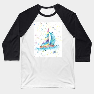 Sailboat by Jan Marvin Baseball T-Shirt